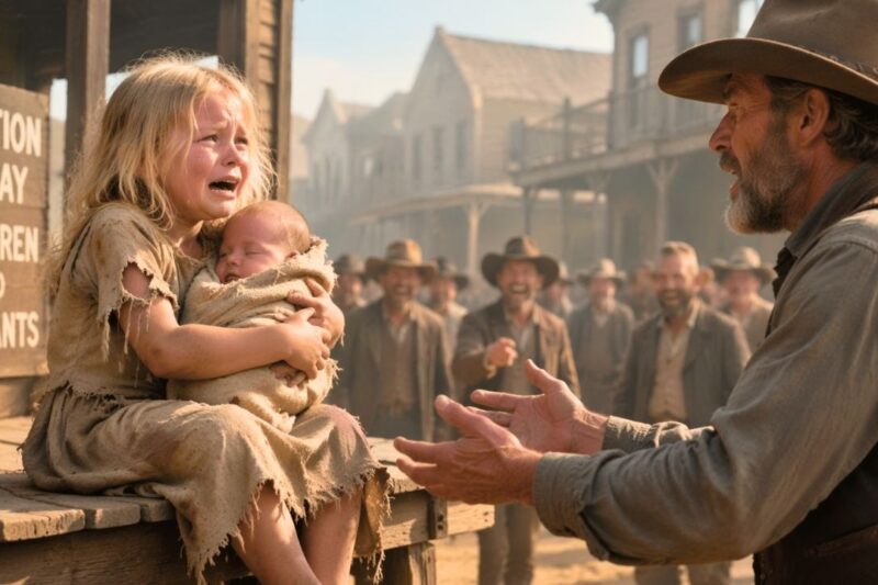 “Take Him, Not Me!” She Cried — The Cowboy Froze… Then Chose Them Both