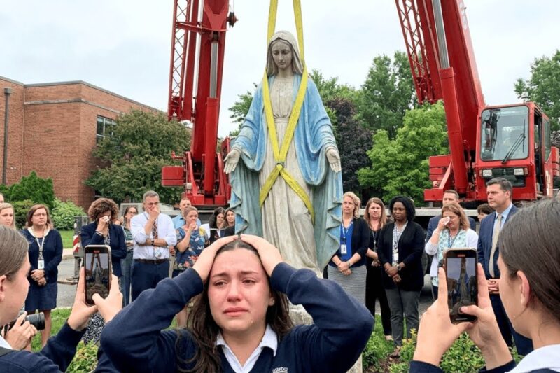 Director Ordered Virgin Mary Statue Removed From School… What Happened SHOCKED the Entire Town