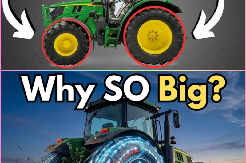 Why Tractors Have Huge Rear Wheels and Tiny Front Wheels