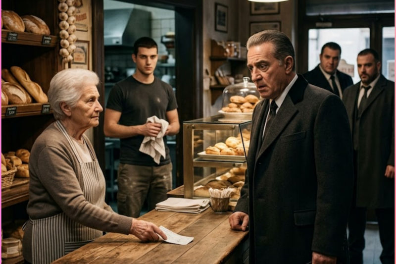 The Mafia Boss Offered to Buy the Small Bakery for Ten Million — The Old Woman Behind the Counter Just Smiled and Slid Back His Check, Then Her Grandson Walked In