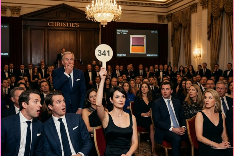 Her Ex-Husband Put Her Family’s Mansion Up for Auction to Humiliate Her — She Arrived Alone in a Simple Dress and Made One Bid That Silenced the Entire Room*