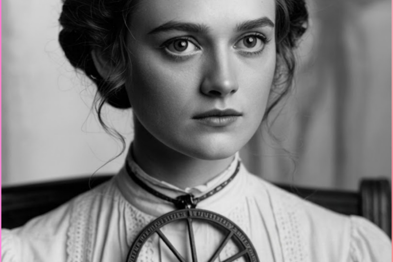 It was just a 1910 photo of a young woman—until a sinister symbol was noticed on her necklace