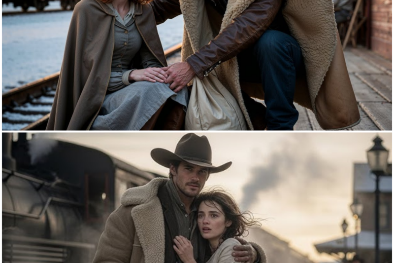Mail-Order Bride Sat Shivering on the Platform, Until the Cowboy Covered Her With His Coat
