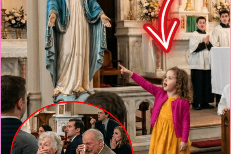 A 4-Year-Old Girl Pointed at the Virgin Mary and Said One Word… The Entire Church Went Silent