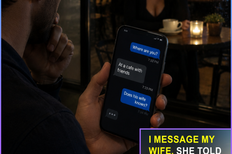 I Message My Wife, She Told She Is at Cafe, But I Wrote Does His Wife Knows