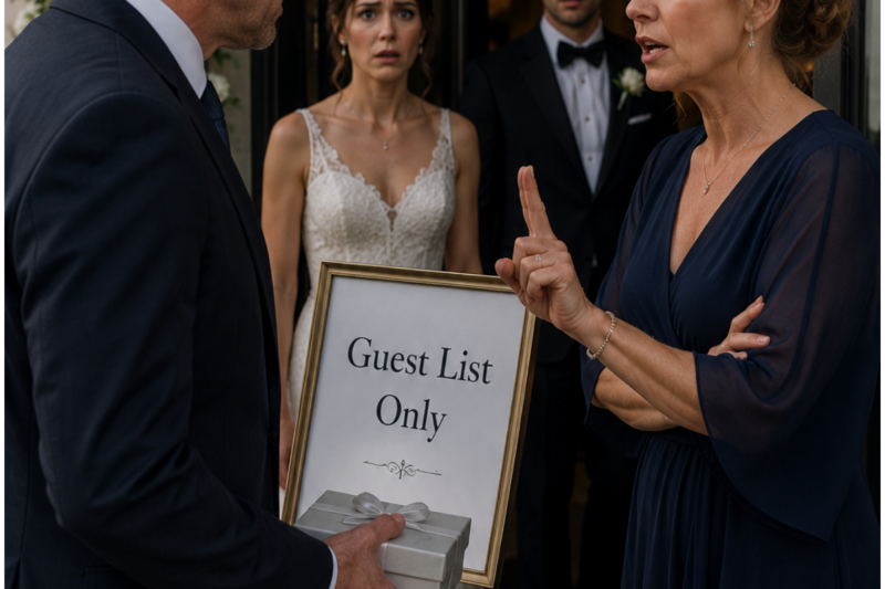 I WENT TO MY STEPDAUGHTER’S WEDDING. AT THE ENTRANCE, MY WIFE STOPPED ME: “YOU’RE NOT ON THE LIST”.