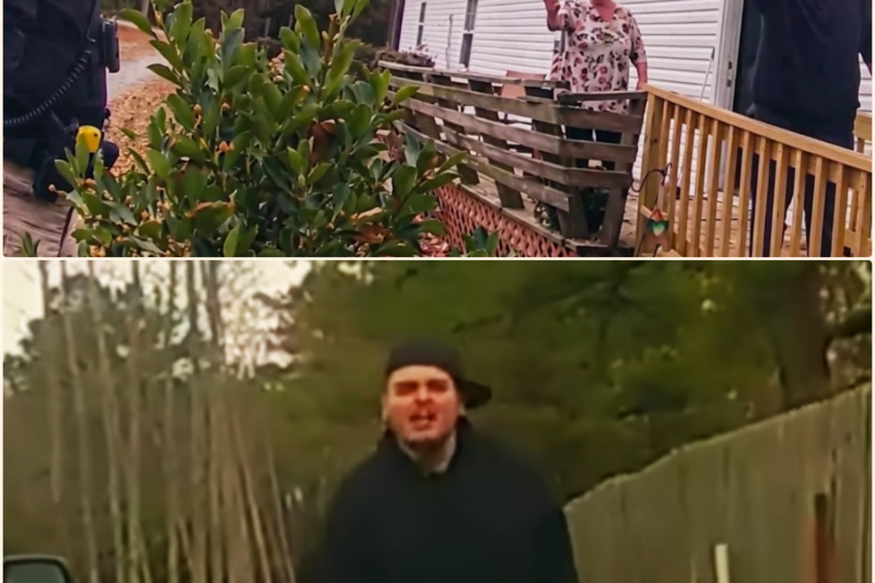 Man Walks Out Pointing Loaded Gu.n at Cop